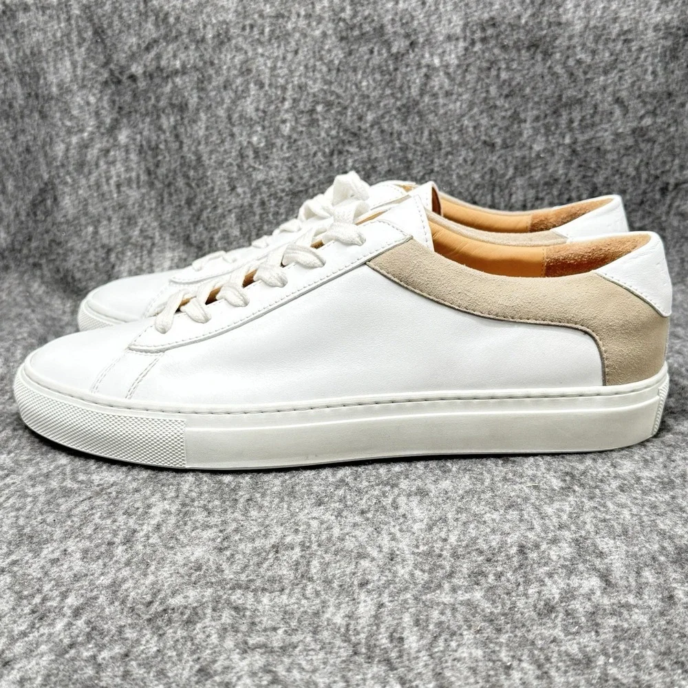Koio Capri Low White Leather Sneakers EU 40 Mens 7 Womens 9 New Italy Dust Bag